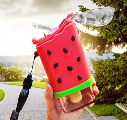 Garrafa Crianças Com Canudo Squeeze Garrafinha Infantil