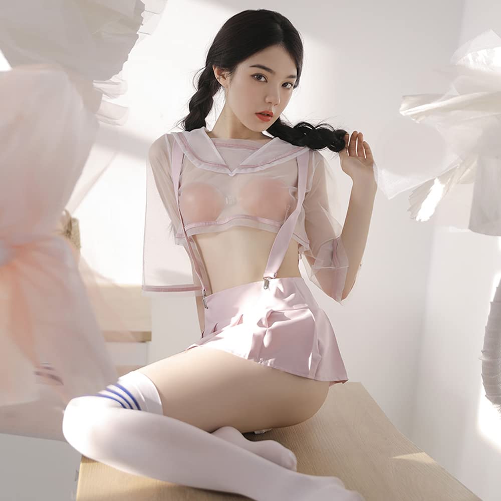 SINROYEE Sexy japanese schoolgirl outfit Anime lingerie Cosplay lingerie for women