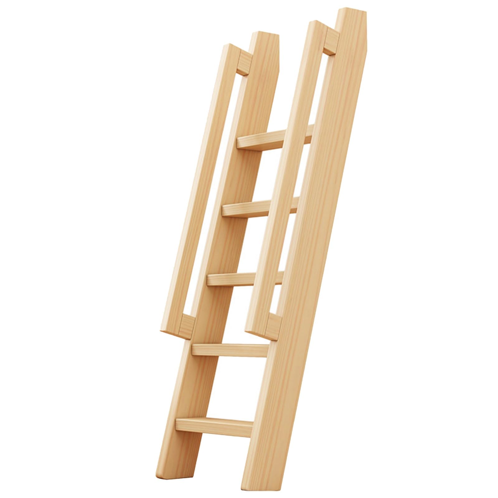 Escalera de biblioteca de madera con pasamanos para altillos y literas de hogar