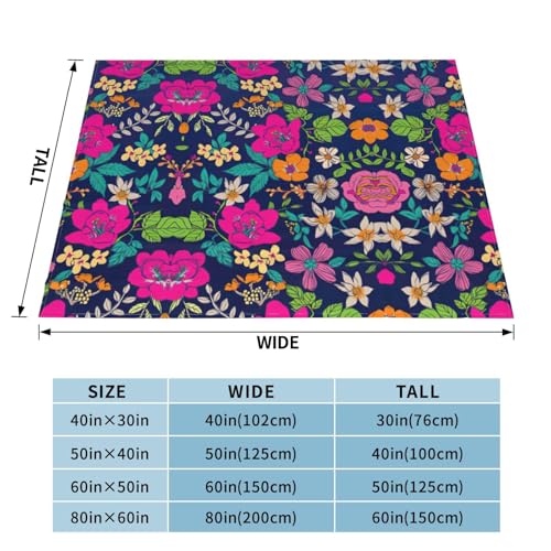 Couverture flanelle douce à fleurs le plaid idéal pour canapé et camping