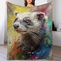 Fuchs-Decke Aus Plüsch-Flanell - 152x127 Cm, Weich, Warm, Für Sofa & Bett, Waschbar