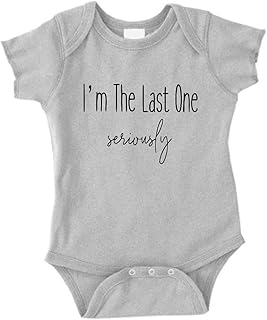 Pregnancy Announcement for Grandparents Size 0-3 Months: Im The Last One Seriously Baby Announcement for Family Romper Gray. Baby Boy Girl - Baby Announcement Onesie Baby Announcement Gifts