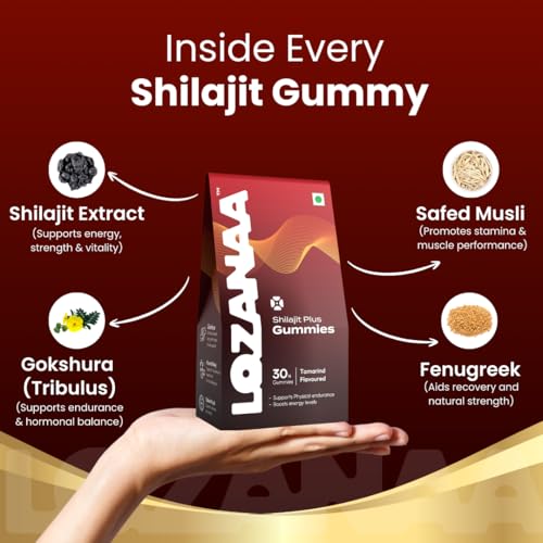 Image of Himalayan Shilajit Gummies | 300 mg Shilajit with Safed Musli 60 mg, Gokshura 40 mg & Ashwagandha | All-Day Energy with Long- Lasting Stamina| No Added Sugar | 30 Natural Gummies