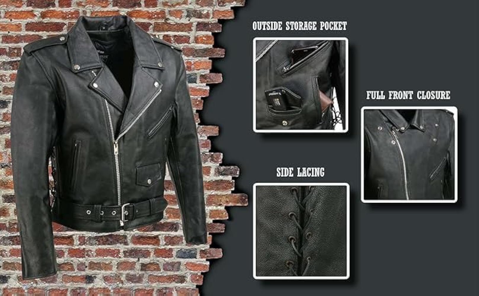 Amazon.com: EVENT LEATHER Men's Classic Side Lace Motorcycle
