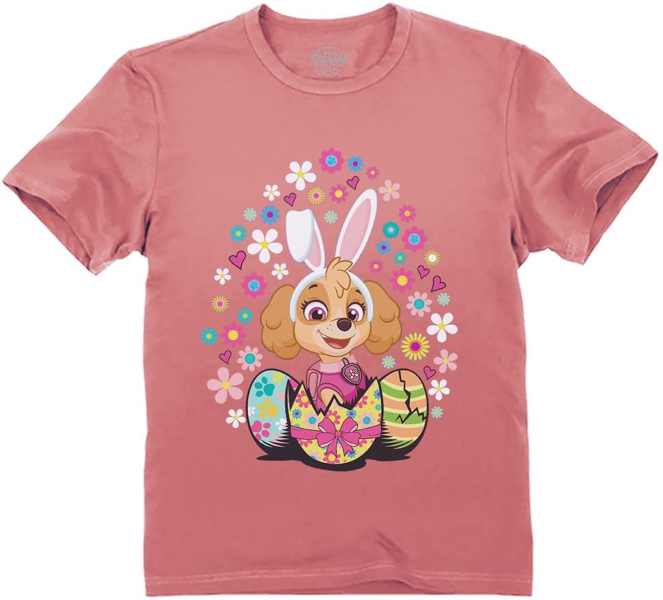 Tstars Easter Tshirt for Kids Bunny Toddler Kids T-Shirt Heather Mauve