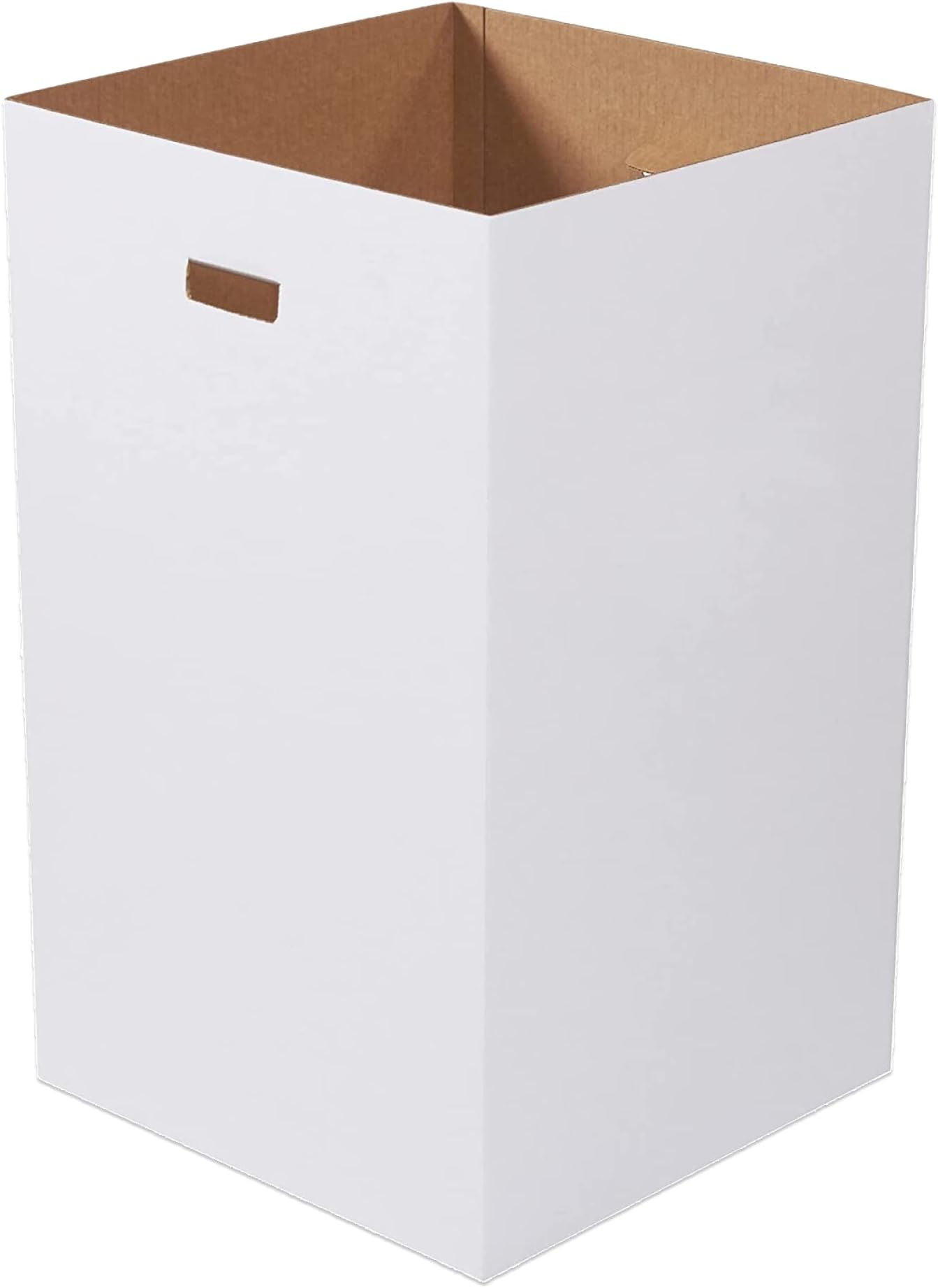 Box USA 40 Gallon 18" L x 18" W x 30" H 10-Pack Cardboard Trash Cans and Recycling Bins, Reusable or Disposable Pop Up Garbage Boxes for Parties, Outdoor Events, Heavy Duty, Plain