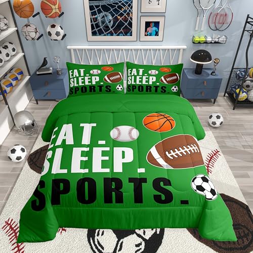 Image of Feelyou Sports Comforter Set Twin Size for Kids Boys Girls