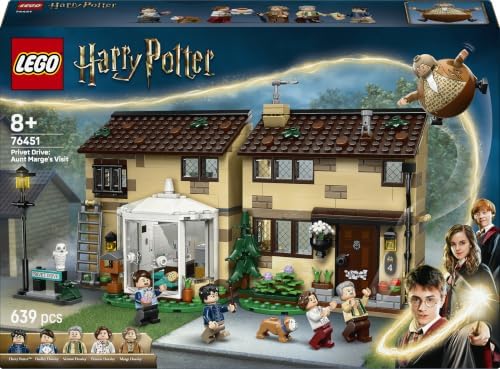 LEGO Harry Potter Ligusterweg: Tante Magdas Besuch 76451 | Spielzeug ab 8 Jahren für Jungen, Spielhaus mit Inneneinrichtung, 5 Minifiguren & Tante Magda Figur, Geschenk, 639 Teile