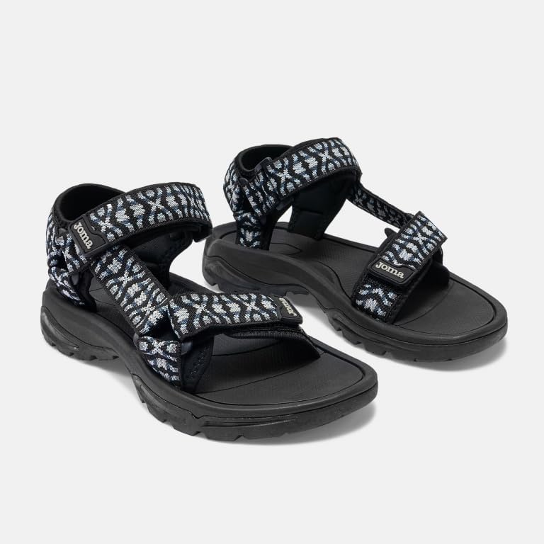 Joma Climber Negro – Sandalias trekking hombre con triple ajuste | Sandalias cómodas, suela antideslizante y gran amortiguación