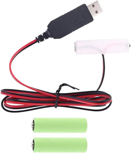 Miniatura 1 de KHIOPNT LR6 AA Eliminador de batería USB Cable de fuente de alimentación reemplazar 1-4pcs 1.5V AA Batería (3AA)