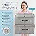 TOPP4u 2er Set große Aufbewahrungs-Box mit Deckel & 2 Fächer je Box 40x50x25 cm - 50L - Extra große Faltbox Kleiderschrank & Regal - Faltbare Ordnungsbox/Schrankkiste für Bettwäsche, Kleidung, Hosen
