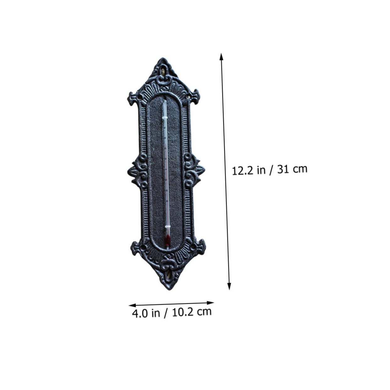 BETOOKY Präzises Raumthermometer aus Schwarzem Schmiedeeisen mit Wandmontage Gewächshaus Thermometer für Innenbereiche Dekoratives Wandthermometer für Zuhause