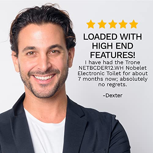 Trone Nobelet Electronic Bidet Toilet, Floor-Mounted Toilet Bowl With Heated Toilet Seat And Bidet With Dryer, Advanced Smart Toilet For Bathroom, White Netbcder12.Wh #TOP6
