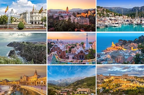 Fotografie Torsten Ackermann Lot de 9 cartes postales Espagne - Photos de Barcelone, Madrid, Séville, Majorque, Malaga, Costa, Brava, Andalousie, Asturies,...