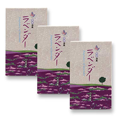 天然 香料 ラベンダー 155g 3箱パック 煙が少ない 線香 田中仏壇店オリジナル 輸送時の線香折れを軽減する専用箱入り