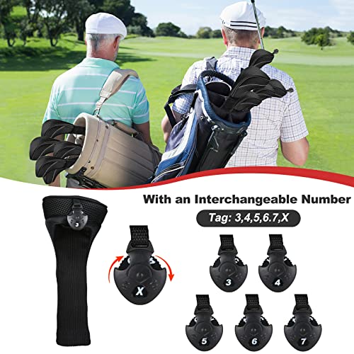 Trendbox Golf Head Cover, 3pc Set Golf Wood Club Headcovers with Interchangeable No. Tag Novelty Durable Protective Case Fit Woods Clubs - Image 5