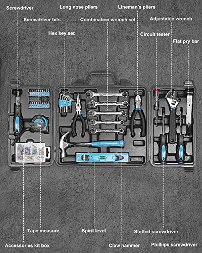 Tool Kit, Wesco 144 Piece Tool Set General Household Hand Tool Set With Portable Case/Box,Home/Car Too Kit For Home/Men/Women/Students #TOP6