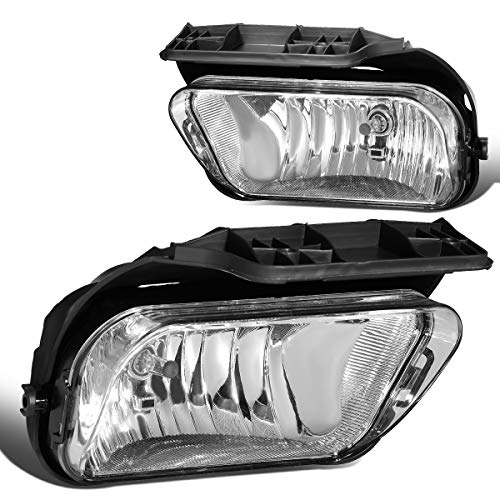 Auto Dynasty Pair OE Style Clear Lens Front Driving Fog Light Lamps Compatible with Chevy Silverado 1500 2500HD 04-07