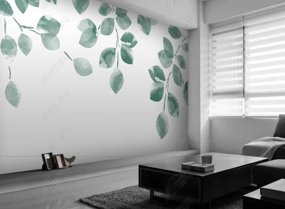 Papier peint intissé haut de gamme grand format décor feuilles tropicales