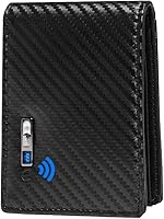 Vista 14 de Cartera rastreable para hombres Air Tag Wallet GPS Tracker & Finder Tarjeta de crédito Hombres (negro)