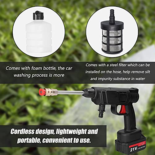 Baugger Lavadora de carro sem fio,Ferramenta doméstica para lavagem de carros sem fio de alta pressã