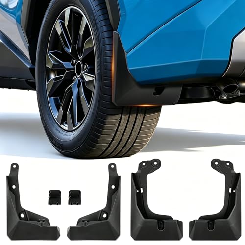 Image of Sunsdrew Mud Flaps for 2026 2027 Toyota RAV4 Accessories- 4PCS Front & Rear Splash Guards - No-Drilling All Weather Exterior Mud Guards