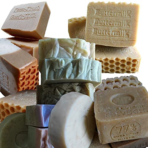 Twelve Handmade Soap Gift Set for Mom and Baby Variety Artisan Handmade Soaps. Natural Handcrafted Soap