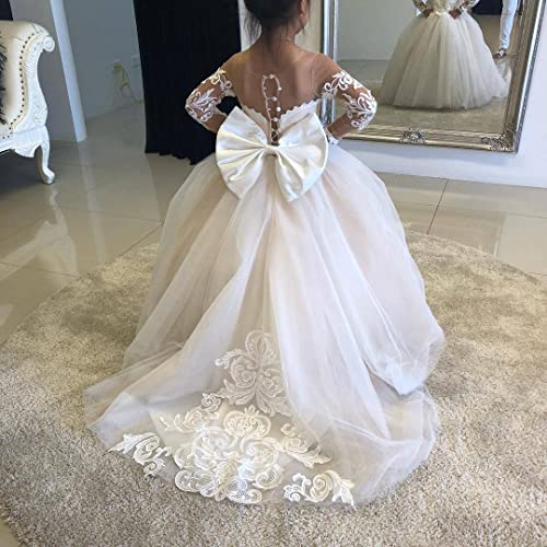 Lace Wedding Dress for Junior Girls Princess Bride Flower Girl's Ball Gown First Communion Pageant Gown2