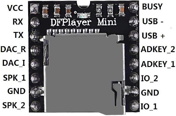 5PCS YX5200 DFPlayer Mini MP3 Player Audio Module MP3 Voice Decode Board Supporting TF Card U-Disk IO/Serial Port/AD for Arduino