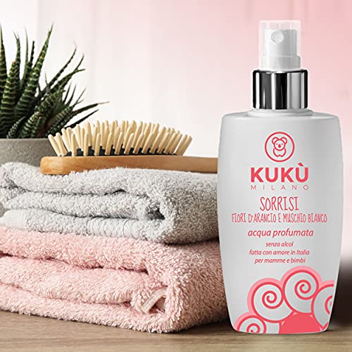 KUKÙ MILANO - glimlach - geurwater 150 ml voor kinderen en mama, zonder alcohol, gemaakt in Italië - oranjebloesems en… - Image 5