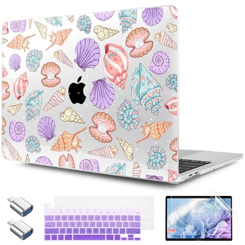 TWOLSKOO Compatible with MacBook Pro 13 inch Case 2023-2016 A2338 M2/M1 A2251 A2289 A2159 A1989 A1706, Plastic Hard Shell Cover & Keyboard Skin & Screen Protector, Colorful Shells