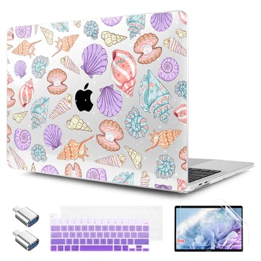 TWOLSKOO Compatible with MacBook Pro 13 inch Case 2023-2016 A2338 M2/M1 A2251 A2289 A2159 A1989 A1706, Plastic Hard Shell Cover & Keyboard Skin & Screen Protector, Colorful Shells