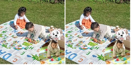Image of Lifelong Cuppy Extra Large Baby Play Mat | 8Mm Waterproof For Crawling & Playing | Travel Friendly | Easy Clean,Soft Indoor & Outdoor Usage Yoga & Kids Mat | Non Toxic With Bis Approved, Multicolor