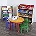 Humble Crew, Round, Kids 2-in-1 Plastic Building Blocks-Compatible, Dry Erase Activity Table and 2 Chairs Set, Red/Green/Blue, Primay