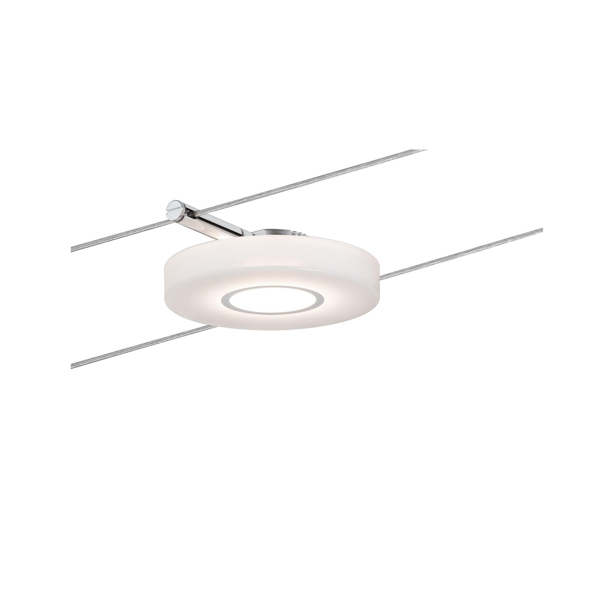 Paulmann 50109 Sistema de cable LED DiscLED I Basic set Smart Home Bluetooth ampliable Blanco luz diurna 4x4W Satinado Regulable Tunable Blanco