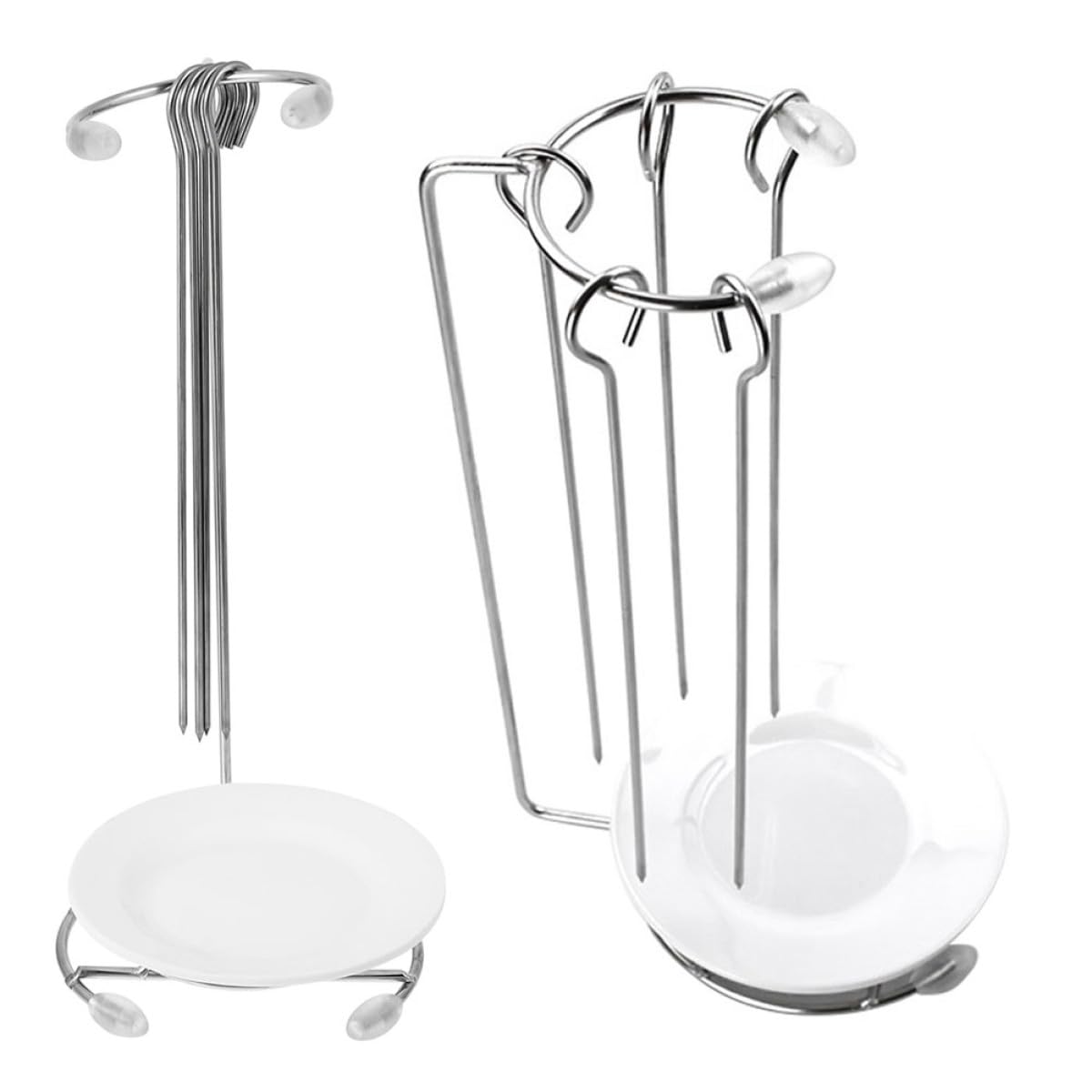 Abaodam Supporto per Barbecue Sospeso in Acciaio Inossidabile Griglie per Spiedini e Accessori, Set da 2 Pezzi per Cucina All'aperto e Uso Domestico, per Grigliate e Campeggio