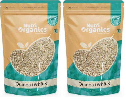 Image of NutriOrganics Premium Quinoa 250 Grams - Gluten Free Quinoa, Healthy Breakfast, Diet Food for Weight Loss (Pack of 2)
