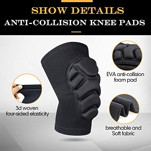 Cthoper Knee Pads Soft Thick Sponge Knee Sleeve Knee Protector For Skating Skiing Skateboard Snowboarding Football Volleyball Dance Wrestling Cycling Basketball #TOP2