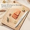 imarku Kitchen Knife Set, Japanese Knives Set for Kitchen, Stainless Steel Knife Set with Block, Kitchen Gadgets, White, Anti-Slip Handle, Dishwasher Safe, Gift for Women
