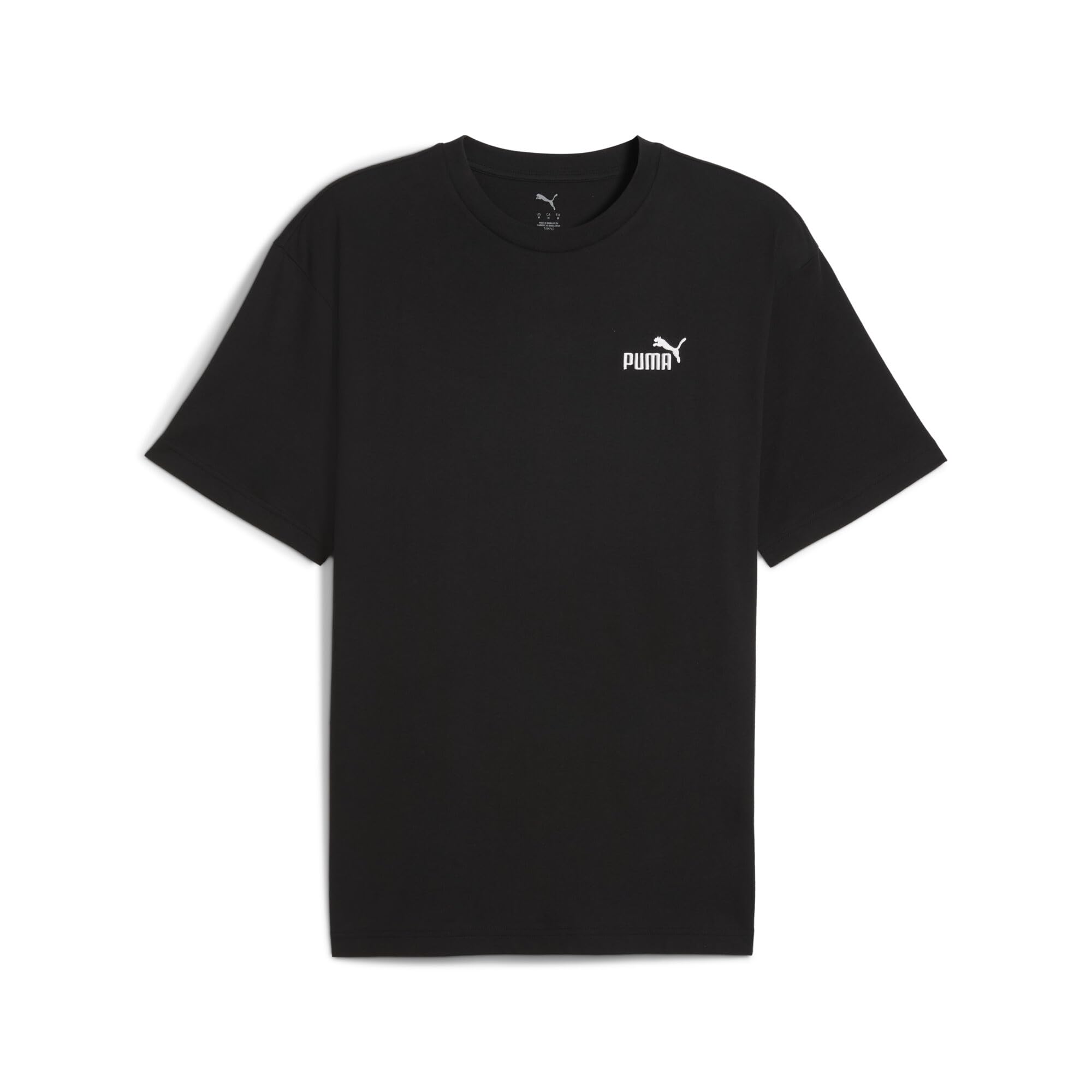 Puma Mens Essentials Relaxed Small No 1 Logo Tee - Black