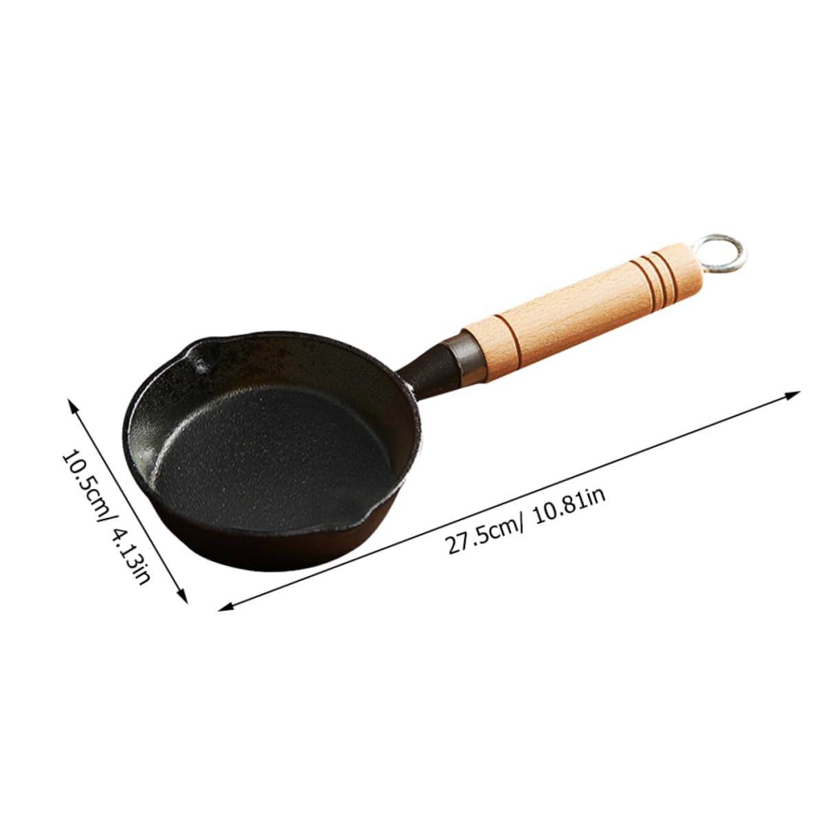 IWOWHERO Style Cast Iron Skillet Small Butter Warmer Pot Stovetop Cooking Easy to Use