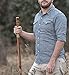 SE Survivor Series Wooden Walking/Hiking Stick, Hand-Carved Eagle Design, Hard Pine Wood, Rope Wrapped for Steady Grip, Wrist Strap, 55