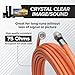 50 Feet (15 Meter) - Direct Burial Coaxial Cable 75 Ohm RF RG6 Coax Cable, with Rubber Boots - Outdoor Connectors - Orange - Solid Copper Core - Designed Waterproof and can Be Buried