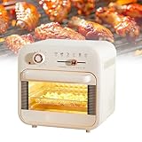 Genérico Combinación De Horno Freidora De Aire, Horno De Convección Multifunción De Encimera, Calentamiento Rápido De 1300 Vatios, Gran Capacidad De Doble Capa De 18l