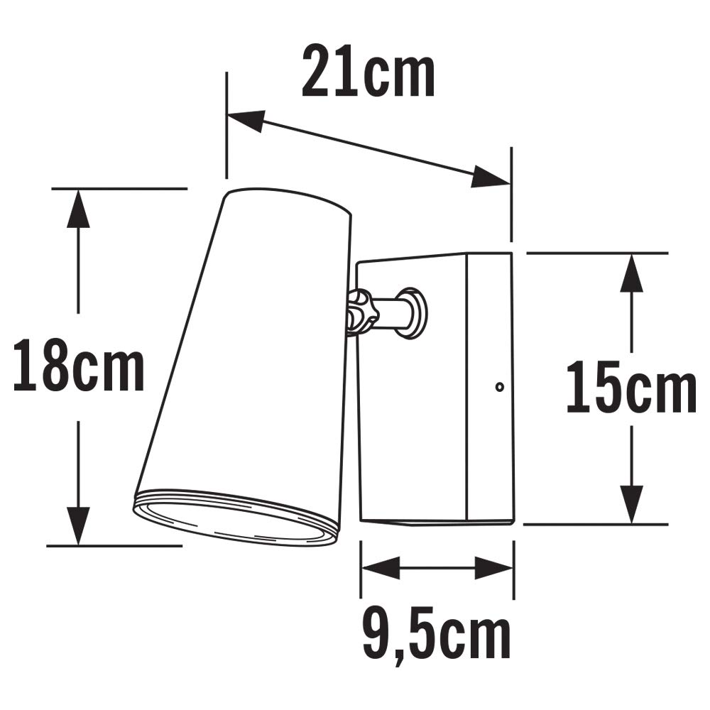 Konstsmide Outdoor Wall Light Mains Powered/Fano Modern Down Outdoor Lamp/Adjustable Head/1 x 25 W E27 Max Wall Lamp/Opal Acrylic Glass Lens/Aluminium/IP54/Outside Light White - Image 3