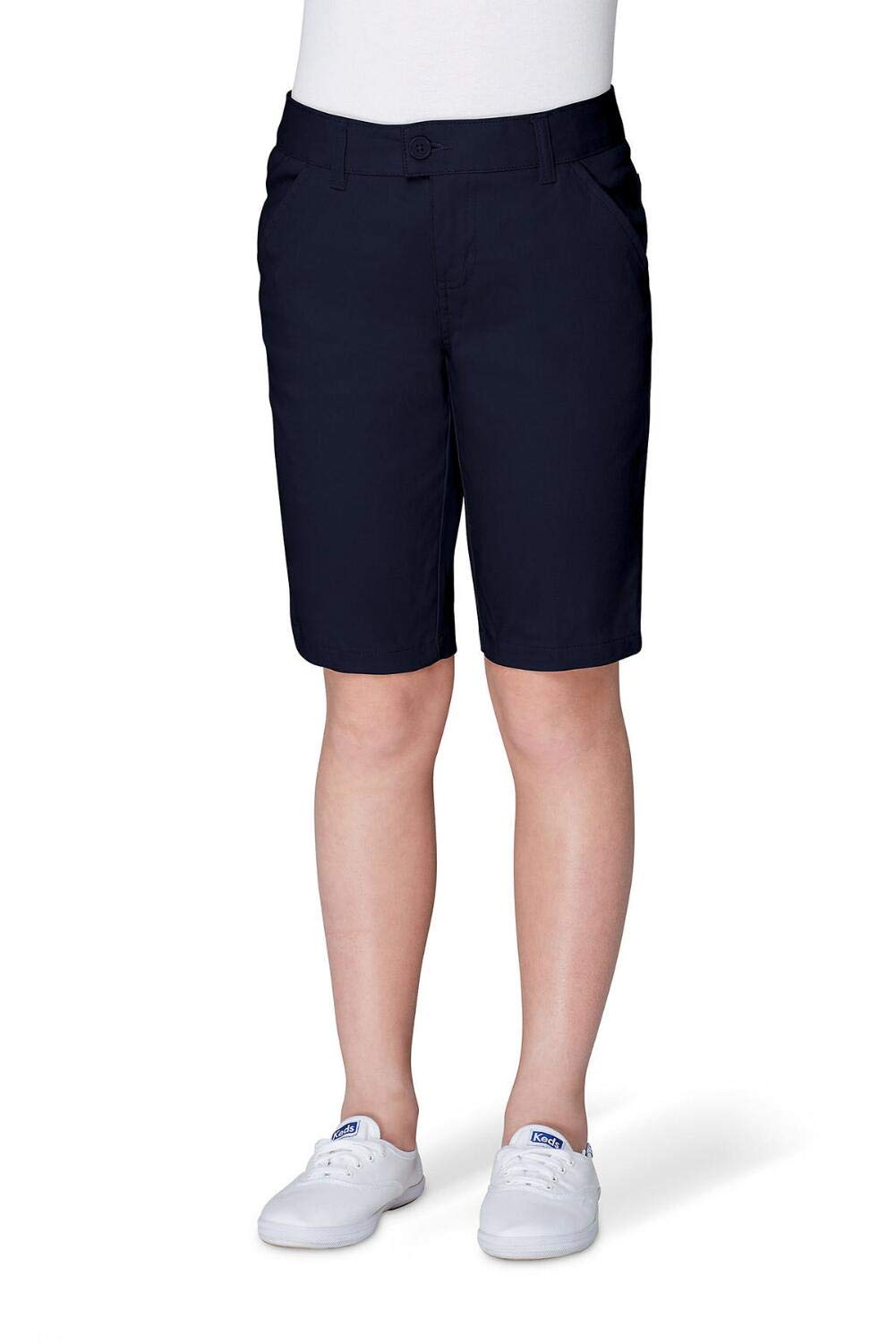 French Toast Womens Teen and Juniors Stretch Twill Bermuda Shorts