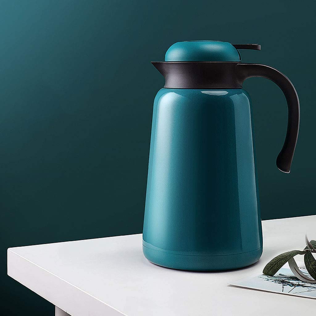 Thermokaraffe Thermokanne Haushalt 304 Edelstahl Vakuum Große Kapazität Kaffeeisolierte Wasserkocher Langlebige Thermoskanne (Color : C)