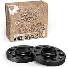 StanceMagic - 2pcs 15mm Black Hubcentric Wheel Spacers 5x112, 66.6mm Bore Compatible with Audi A4 S4 A5 S5 A6 S6 A7 S7 A8 Quattro B8, 2019+ BMW G-Chassis, and Mercedes Vehicles - 66.56mm