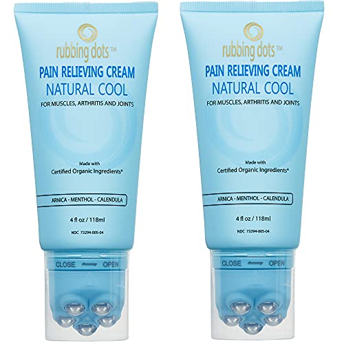 Rubbing Dots Muscle Pain Relief Cream - Topical Lotion for Back, Neck, Shoulder, Joint, Knee, Foot, Leg, Arthritis & Muscle Pain & Massage Therapy Dual-Pack 4 fl oz Each Tube