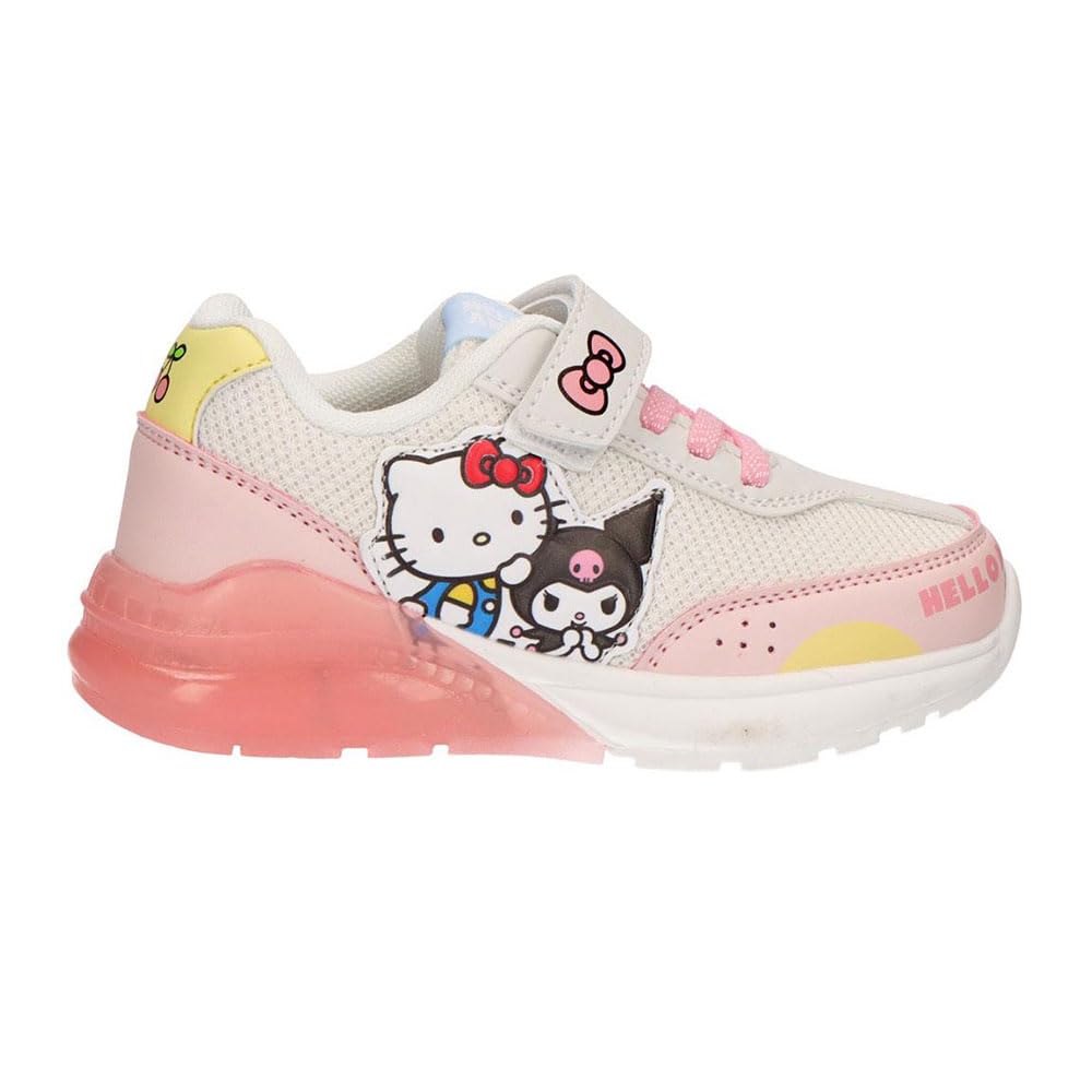 Sporty TPR Sole with Lights for Children Hello Kitty – Sports TPR Sole with Lights for Children for School, Park and Leisure, Pink, 28 EU